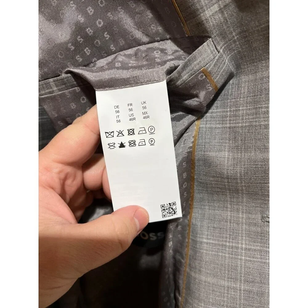 Hugo Boss‎ Italian Wool Gray 2-Piece Suit - NWT Size 46R MSRP $795